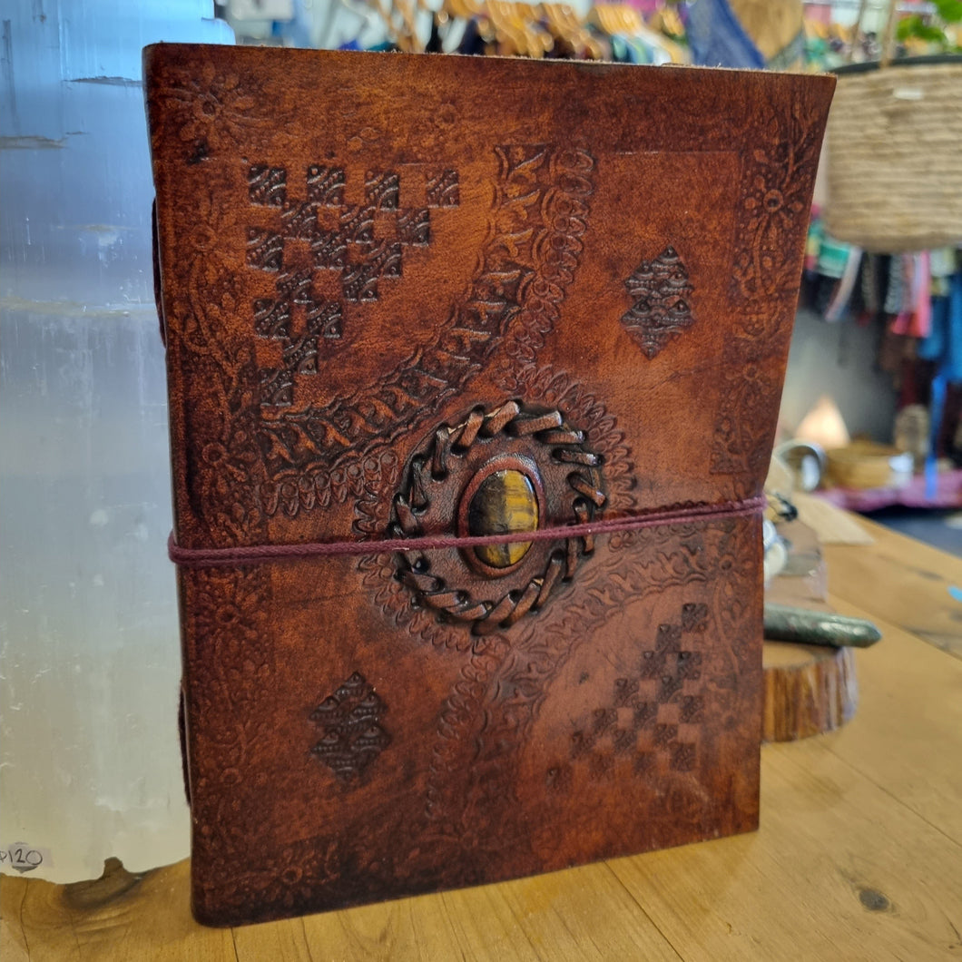 Leather Gemstone Journals A5 - Spells, Recipes, Book of Shadows