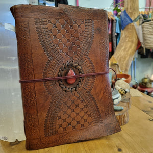 Leather Gemstone Journals Large - Spells, Recipes, Book of Shadows