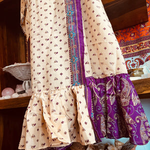 Sari Silk Kimono Dress - Boho Jacket / Festival Wear