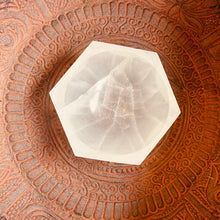 Load image into Gallery viewer, Selenite Hexagonal Bowl - Beautiful Calming Selenite Crystal Dish