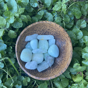 Aquamarine Tumbled Stone ~ Gemstone for Travel and Luck