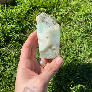 Aquamarine Rough Point  ~ Gemstone for Travel and Luck