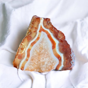 Large Carnelian & Agate Freeform ~ Stabilising ~ creativity ~ Aids Fertility~