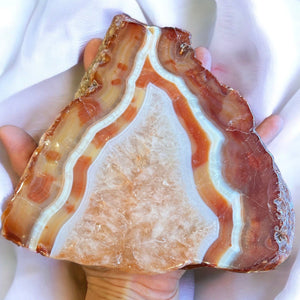 Large Carnelian & Agate Freeform ~ Stabilising ~ creativity ~ Aids Fertility~
