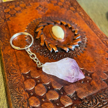 Load image into Gallery viewer, Crystal Gemstone Point Keyring - Natural Rough Points