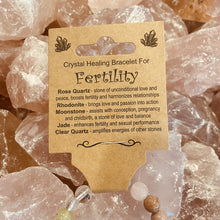 Load image into Gallery viewer, Fertility Gemstone Healing Bracelet