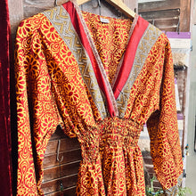 Load image into Gallery viewer, Sari Silk Gypsy Dress - Maxi Dress / Festival Wear