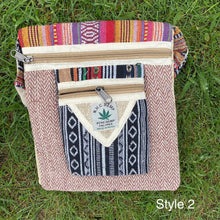 Load image into Gallery viewer, Hemp shoulder bag - Side Satchel, Book Bag, Made In Nepal
