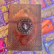 Load image into Gallery viewer, Leather Gemstone Journals Small