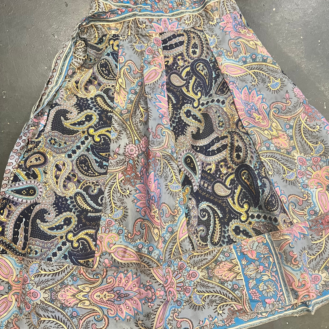 Sari Silk / Rayon Panel Wrap Skirt
