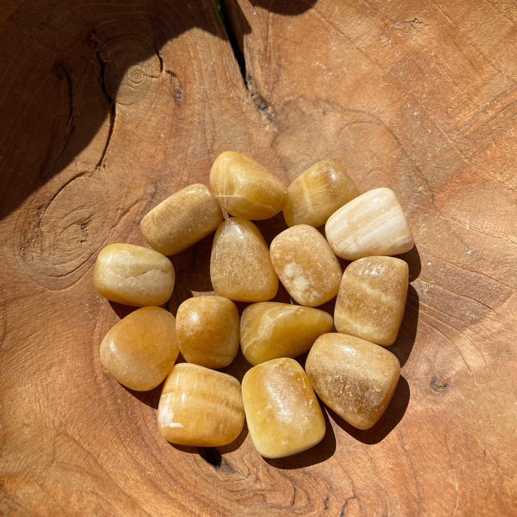 Yellow Aragonite Tumble Stone ~ Calmness ~ Sleep Aid ~ Higher Energies