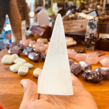 Load image into Gallery viewer, Selenite Pyramid - Manifest Your Desires