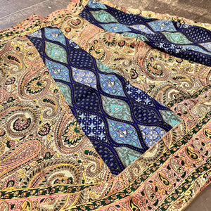 Sari Silk / Rayon Panel Wrap Skirt