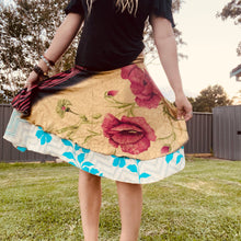 Load image into Gallery viewer, Sari Silk double layer Skirt