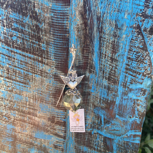 Small Green Angel of Protection Suncatcher