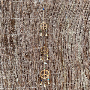 Peace Sign Triple Hanging Bells