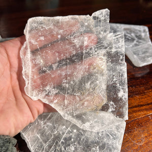 Gypsum Selenite Clear Freeform Plate