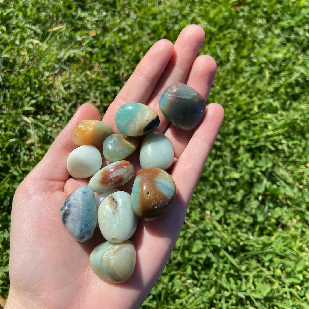 Amazonite Tumbled Stone ~ Spell Work for Health ~ Happiness Positivity & Change