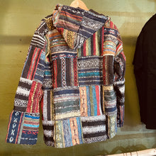 Load image into Gallery viewer, Hippie Brushed Cotton Lined  Patch Jacket Large ~ festival ~ gypsy