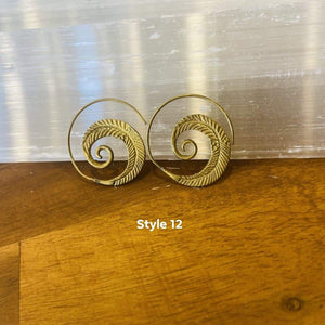 Indian Brass and Silver Boho Earrings