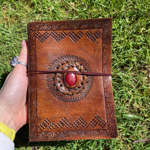 Leather Gemstone Journals Small