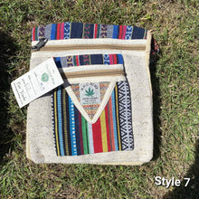 Load image into Gallery viewer, Hemp shoulder bag - Side Satchel, Book Bag, Made In Nepal