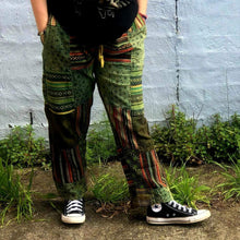Load image into Gallery viewer, Hippie Patchwork Pants ~ XL ~ boho ~ festival ~ gypsy ~