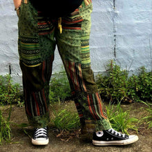Load image into Gallery viewer, Hippie Patchwork Pants ~ XXL ~ boho ~ festival ~ gypsy ~