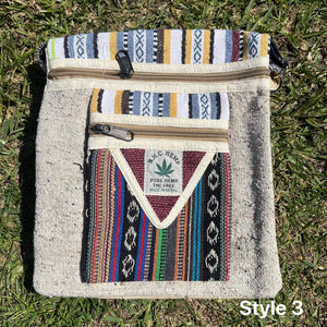 Hemp shoulder bag - Side Satchel, Book Bag, Made In Nepal