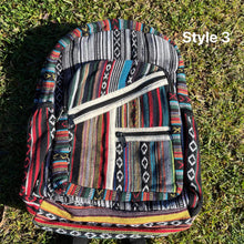 Load image into Gallery viewer, Gheri Cotton Backpack ~ Life is an Adventure