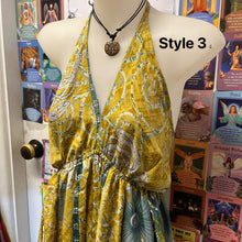 Load image into Gallery viewer, Sari Silk Hanky Dress ~  Festival Wear ~ Size Large