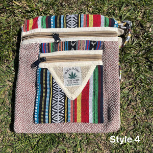 Hemp shoulder bag - Side Satchel, Book Bag, Made In Nepal