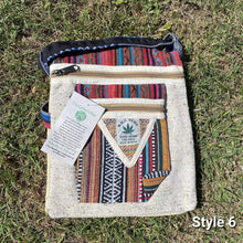 Load image into Gallery viewer, Hemp shoulder bag - Side Satchel, Book Bag, Made In Nepal