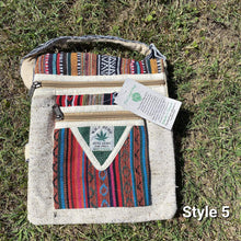 Load image into Gallery viewer, Hemp shoulder bag - Side Satchel, Book Bag, Made In Nepal