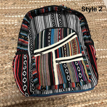 Load image into Gallery viewer, Gheri Cotton Backpack ~ Life is an Adventure
