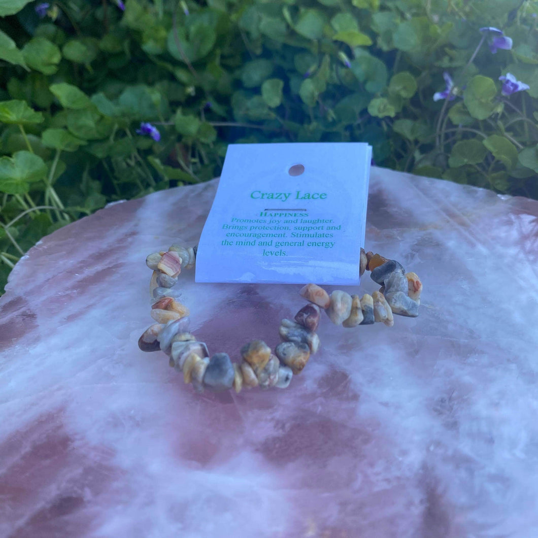 Crazy Lace Agate Chip Bracelet